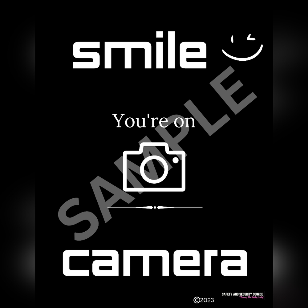 "Smile You're On Camera" and "Do Not Enter" Posters